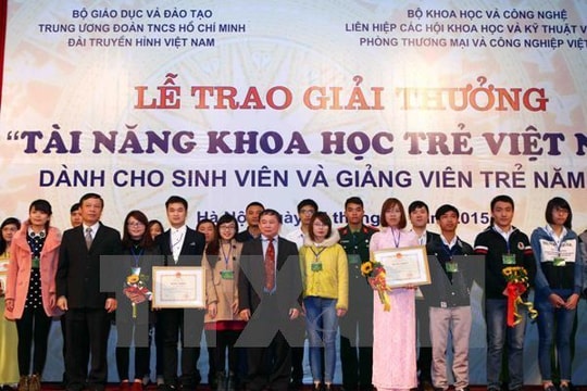 Tạm dừng xét giải thưởng Tài năng khoa học trẻ Việt Nam năm 2015