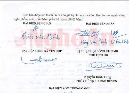 Bàn giao mặt bằng sạch cho dự án xây dựng Hồ chứa nước Bản Mồng