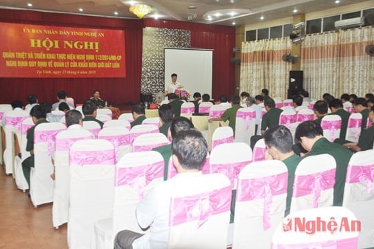 Tăng cường quản lý cửa khẩu biên giới, đất liền