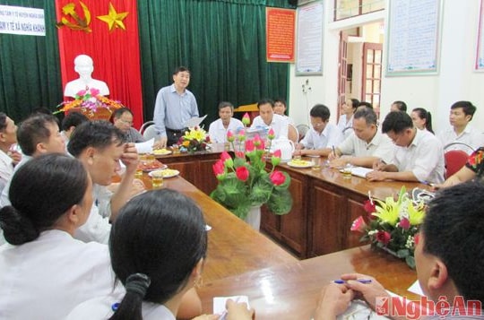 Thẩm định xã đạt chuẩn Quốc gia về Y tế tại Nghĩa Khánh (Nghĩa Đàn)