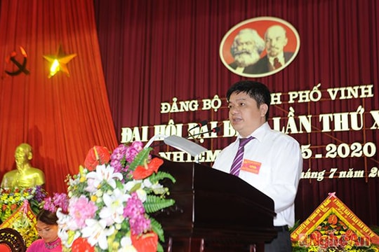 Bế mạc Đại hội Đảng bộ Thành phố Vinh lần thứ XXIII, nhiệm kỳ 2015 - 2020