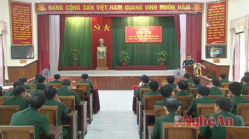 Bộ CHQS tỉnh: Hội thi Cán bộ giảng dạy chính trị và báo cáo viên giỏi
