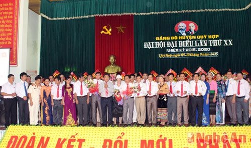 Đồng chí Võ Thị Minh Sinh đắc cử Bí thư Huyện ủy Quỳ Hợp nhiệm kỳ 2015 - 2020