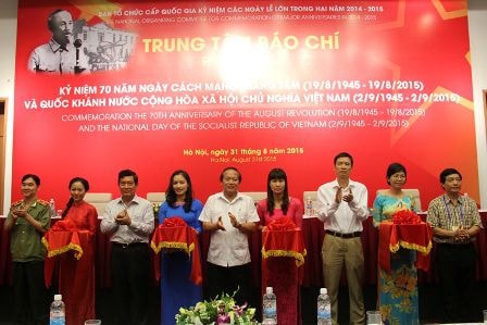 Khai trương Trung tâm báo chí phục vụ Lễ kỷ niệm Quốc khánh 2/9