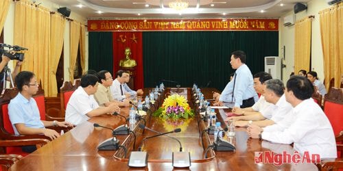 Bộ trưởng, Chủ nhiệm Văn phòng Chính phủ Nguyễn Văn Nên thăm và làm việc tại Nghệ An