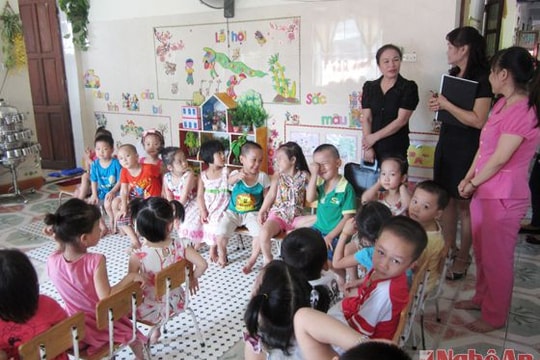 Khảo sát công tác phổ cập giáo dục mầm non tại TP Vinh