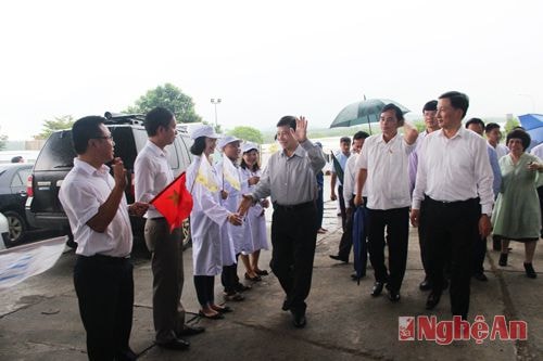 Nguyên Chủ tịch nước Nguyễn Minh Triết thăm và làm việc tại Tập đoàn TH