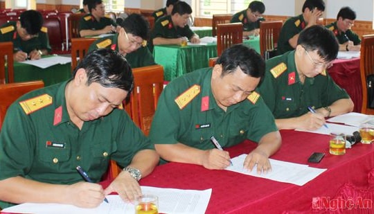 Bộ CHQS tỉnh kiểm tra nhận thức chính trị cán bộ cao cấp