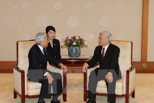 Tổng Bí thư Nguyễn Phú Trọng hội kiến Nhật Hoàng Akihito