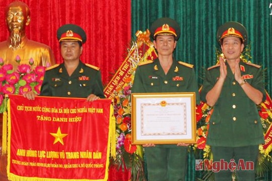 Trung đoàn pháo binh 55 đón nhận danh hiệu Anh hùng LLVT nhân dân