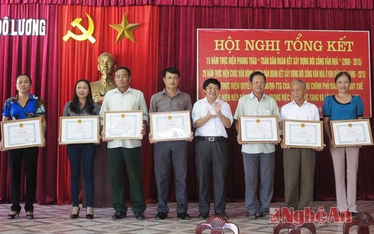 Đô Lương tổng kết phong trào "Toàn dân đoàn kết xây dựng đời sống văn hóa"