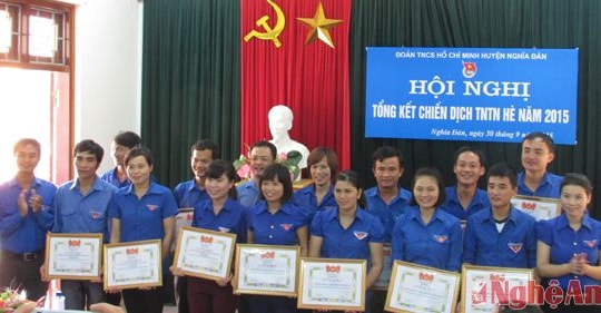 Nghĩa Đàn tổng kết chiến dịch hè tình nguyện 2015