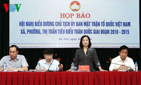 Sẽ biểu dương 260 Chủ tịch Ủy ban MTTQ xã, phường, thị trấn tiêu biểu toàn quốc
