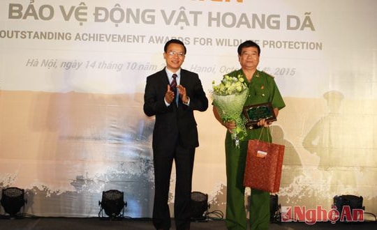 Công an Nghệ An nhận giải thưởng Bảo vệ động vật hoang dã