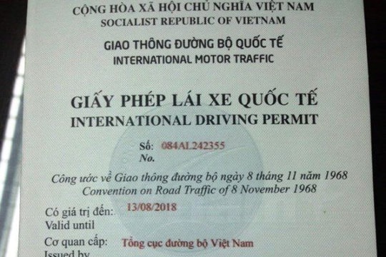 Chốt mức lệ phí cấp giấy phép lái xe quốc tế 135.000 đồng