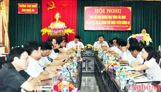 Trao đổi kinh nghiệm hoạt động Thường trực HĐND cấp huyện cụm đường 46