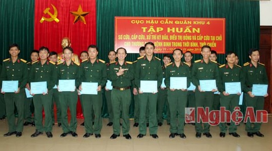 Cục Hậu cần Quân khu 4: Tập huấn sơ cứu, cấp cứu, điều trị trong thời bình, thời chiến