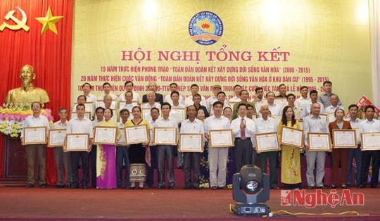 Tuyên dương 161 điển hình phong trào xây dựng đời sống văn hóa