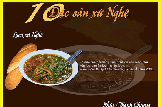 [Infographics] 10 đặc sản khó cưỡng của xứ Nghệ