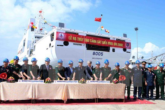 Tàu Cảnh sát biển hiện đại nhất Việt Nam chính thức hạ thủy