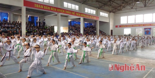 Khai mạc hội khỏe Phù Đổng tỉnh Nghệ An cụm IV năm 2015