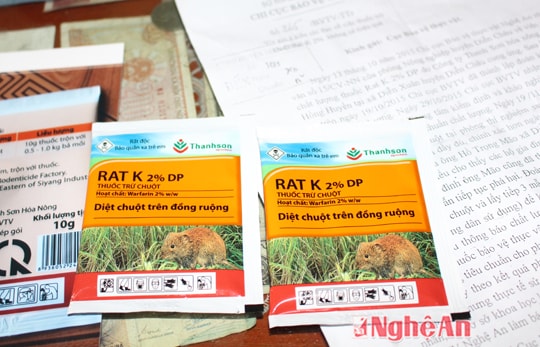 Khuyến cáo người dân không sử dụng thuốc diệt chuột Rat K2% DP