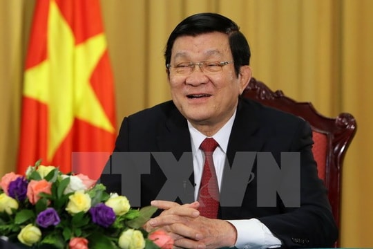 Chủ tịch nước Trương Tấn Sang trả lời báo chí trước thềm Năm Mới