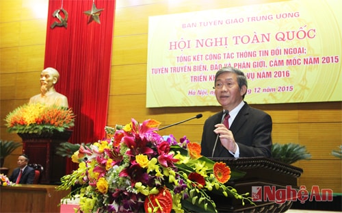 Tổng kết công tác thông tin đối ngoại; tuyên truyền biển, đảo và phân giới, cắm mốc 2015