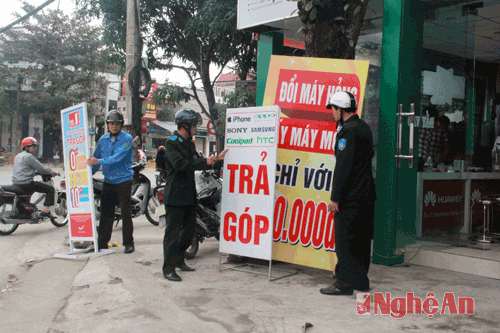 TP Vinh: Chấn chỉnh tình trạng lấn chiếm hành lang vỉa hè