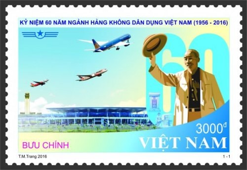 Phát hành đặc biệt bộ tem kỷ niệm 60 năm Ngành hàng không dân dụng VN