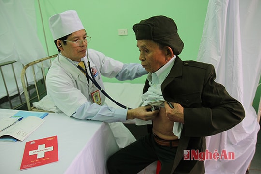 BVĐK Cửa Đông khám và cấp thuốc cho người nghèo tại Đô Lương