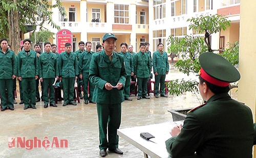 Yên Thành: Kiểm tra điều lệnh quân sự trên 90% đạt khá, giỏi