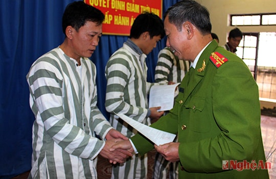 21 phạm nhân ở Nghệ An được về nhà dịp Tết