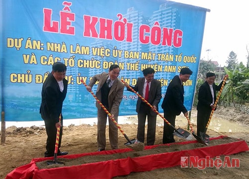 Anh Sơn: Đầu tư 10,7 tỷ xây dựng nhà làm việc cho các đoàn thể