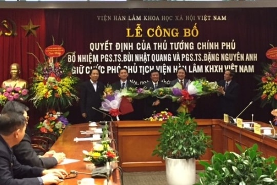 Công bố Quyết định bổ nhiệm 2 Phó Chủ tịch Viện Hàn lâm Khoa học Xã hội Việt Nam