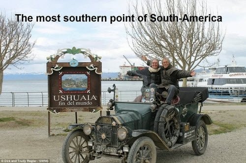 Vợ chồng già du lịch khắp nơi trên chiếc xe 100 tuổi