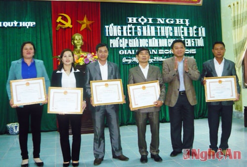 Quỳ Hợp đạt phổ cập giáo dục mầm non cho trẻ 5 tuổi trước 1 năm