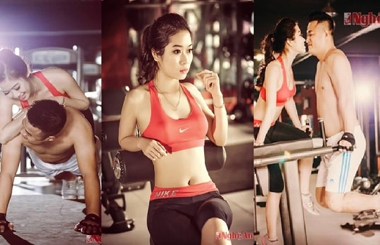 Dấu ấn thể thao trong bộ ảnh cưới độc đáo của cô giáo Aerobic