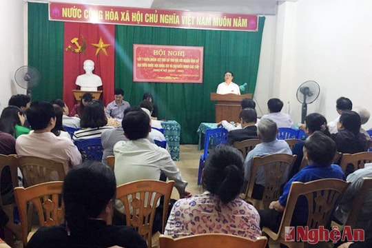 100% cử tri khối 3, phường Đội Cung tín nhiệm giới thiệu 10 người ứng cử cơ quan dân cử