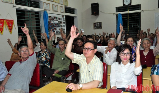 100% cử tri khối 10, phường Cửa Nam tín nhiệm giới thiệu 6 người ứng cử đại biểu HĐND các cấp