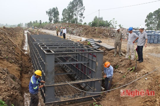 Đầu tư xây dựng kênh mương chống hạn ở Nghệ An