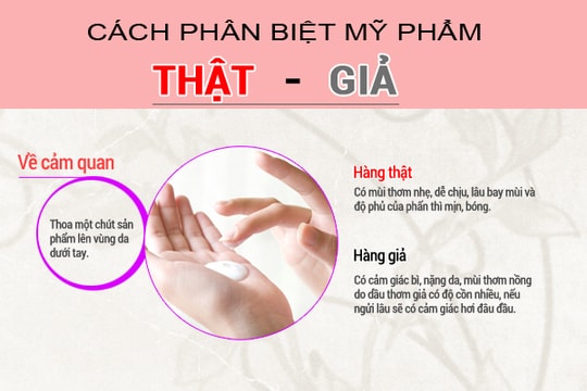 [Infographics]- Cách phân biệt mỹ phẩm thật, giả