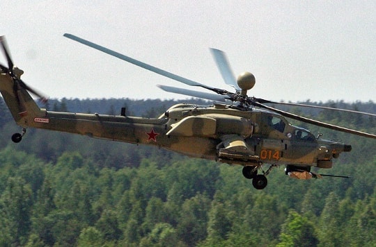 Rơi máy bay quân sự Mi-28N của Nga, phi công tử nạn