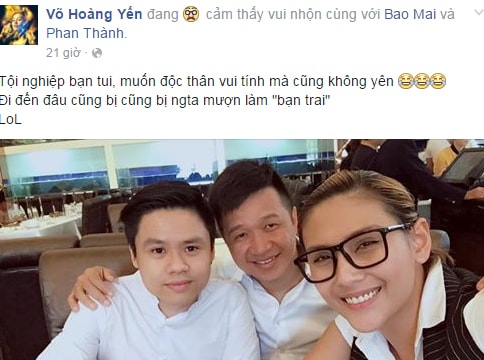 Hoàng Yến giải oan cho nghi án tình mới của Phan Thành
