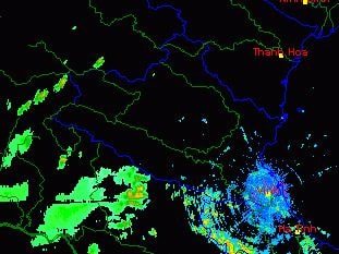 Cảnh báo mưa rào và giông ở Nghệ An