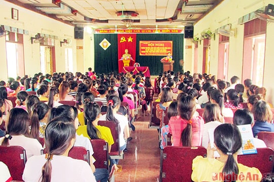 Người lao động ở Yên Thành được tuyên truyền luật BHXH-BHYT