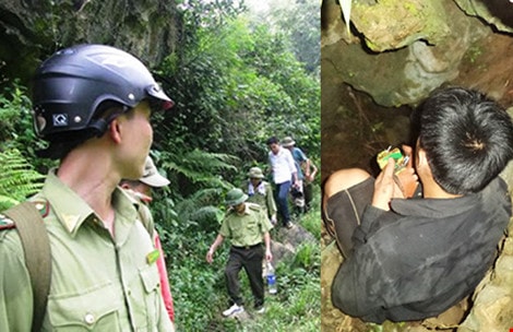 Ba phu vàng bị kẹt dưới hang sâu 400 m