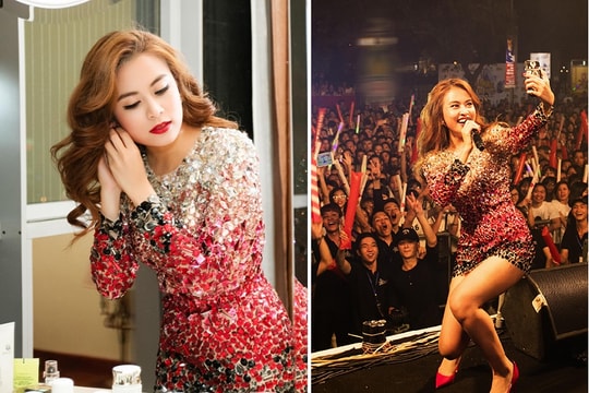 Hoàng Thùy Linh diện jumpsuit khoe chân thon