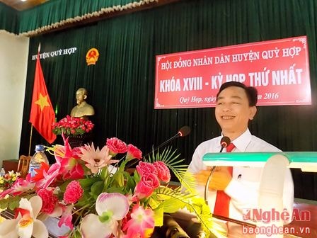 Ông Phan Đình Đạt tái đắc cử chức danh Chủ tịch HĐND huyện Quỳ Hợp