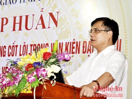 Ban Tuyên giáo Tỉnh ủy tập huấn chuyên đề về văn kiện Đại hội XII của Đảng